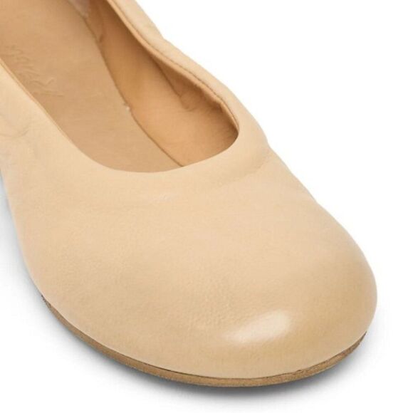 Marsell Zerotto Leather Slip-On Ballerina Flats Shoes Beige Women's Size 36.5 - Picture 3 of 7